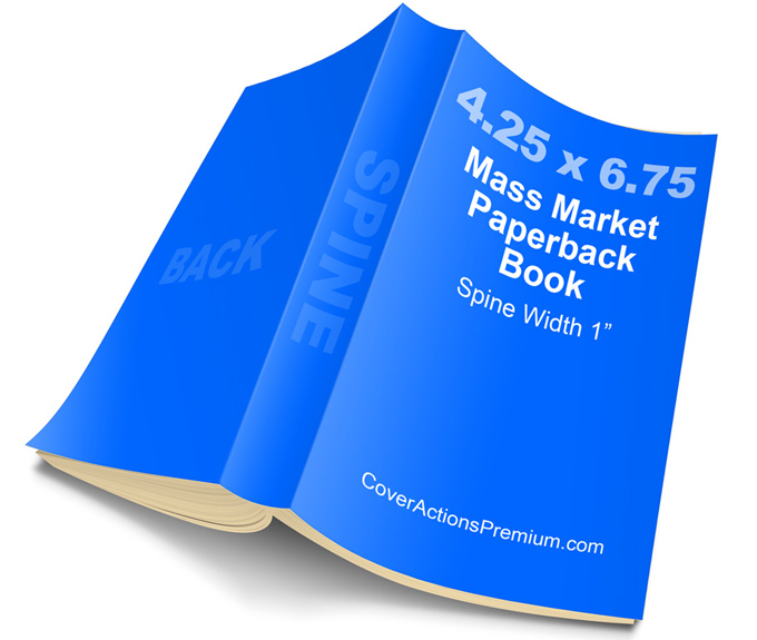 Mass Market Paperback Book Mockup / Cover Actions- 4.25 x 6.75
