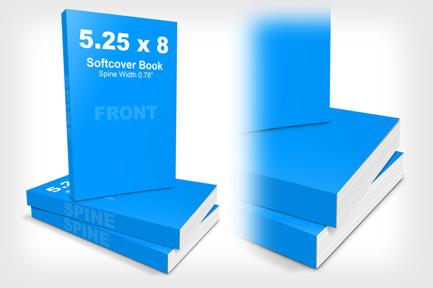 Paperback Book Mockup / Cover Actions- 5.25 x 8 IN